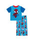 ფოტო #1 პროდუქტის Toddler Boys Spiderman and Friends 2PC Pajama Set