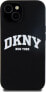 DKNY DKNY Liquid Silicone White Printed Logo MagSafe - Etui iPhone 14 / 15 / 13 (czarny)