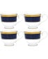 Фото #1 товара Odessa Cobalt Gold Set of 4 Cups, Service For 4