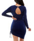 ფოტო #2 პროდუქტის Juniors' Side Ruched Bodycon Dress