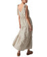 Фото #2 товара Women's Move Your Body Striped Linen-Blend Maxi Dress