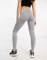 Hummel – Nahtlose Leggings in Grau mit mittelhohem Bund