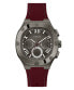 Фото #1 товара Guess Herren Armbanduhr Multifunktion Headline gun metal, bordeaux 42 mm GW0571G4