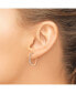 Фото #2 товара Stainless Steel Rose plated Crystal Hinged Hoop Earrings
