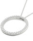 ფოტო #4 პროდუქტის Lab-Created Diamond Circle Pendant Necklace (1/2 ct. t.w.) in Sterling Silver, 16" + 2" extender