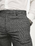 ASOS DESIGN wedding super skinny wool mix suit trousers in monochrome puppytooth