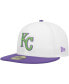 ფოტო #2 პროდუქტის Men's White Kansas City Royals Side Patch 59FIFTY Fitted Hat