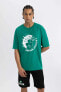 Fit Nba Boston Celtics Oversize Fit Bisiklet Yaka Baskılı Kısa Kollu Tişört T6199az24sm