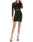 Фото #1 товара Marion Velvet Burnout Mesh Mini Dress Women's