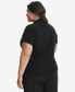 Фото #2 товара Plus Size Short-Sleeve Faux-Wrap Top