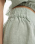 Фото #2 товара Vero Moda linen skirt co-ord in sage green