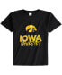 Big Boys Black Iowa Hawkeyes Crew Neck T-shirt