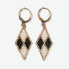 Фото #1 товара INK + ALLOY Carmen Mini Gold Hoop Diamond Pattern Beaded Drop Earrings