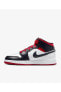 Фото #1 товара Air Jordan 1 Mid Gym Red Black Toe (GS) Kadın Sneaker DQ8423-106