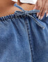 Фото #2 товара Stradivarius STR wide leg elasticated tie waist jean in blue