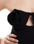 4th & Reckless structured corsage bust detail mini dress in black