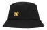 Фото #2 товара Шляпа рыбацкая MLB Лого NY Fisherman Hat, унисекс, черный/бежевый/белый.