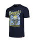 ფოტო #3 პროდუქტის Men's and Women's Navy Distressed Memphis Grizzlies Swish Super-Soft Comfy Tri-Blend T-shirt