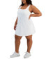 Фото #2 товара Plus Size Active Solid Cross-Back Sleeveless Dress, Created for Macy's
