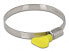 Delock 19454 - Screw (Worm Gear) clamp - Yellow - Metallic - Plastic - Stainless steel - 8 cm