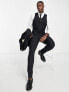 Фото #4 товара Noak premium wool-rich skinny suit waistcoat in black