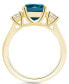 London Blue Topaz (2-3/4 ct. t.w.) and Diamond (1/3 ct. t.w.) Ring in 14K Yellow Gold