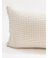Фото #2 товара Подушка Anaya Home из хлопка с альтернативным наполнителем в стиле вафельного плетения, белый & бежевый