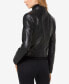 ფოტო #4 პროდუქტის Petite Leather Moto Jacket