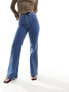 Фото #3 товара & Other Stories high waist flared jeans in deep blue