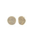 ფოტო #2 პროდუქტის Pave Indented Circle on the Ear Stud Earring