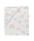 Watercolor Pastel Rainbow 100% Cotton Baby Fitted Crib Sheet