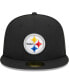 Фото #4 товара Men's Black Pittsburgh Steelers Camo Undervisor 59FIFTY Fitted Hat