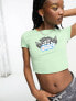 Фото #1 товара Obey cherub cheeks cropped t-shirt in green