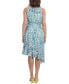 ფოტო #2 პროდუქტის Petite Printed Asymmetrical-Flounce-Hem Dress