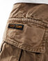 Superdry Heavy cargo shorts in deep brown Коричневый, W36 - фото #3