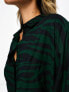 ASOS DESIGN oversized long sleeve shirt in green zebra print