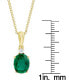 Фото #2 товара Macy's green Quartz (2-3/8 ct. t.w.) & White Topaz Accent 18" Pendant Necklace in 18k Gold-Plated Sterling Silver