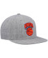 Men's Heathered Gray New York Knicks Hardwood Classics Team 2.0 Snapback Hat