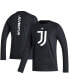 Men's Black Juventus Vertical Wordmark Long Sleeve T-Shirt Черный, S - фото #1