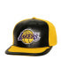 Men's Black, Gold Los Angeles Lakers Day One Snapback Hat - фото #1