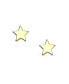 ფოტო #2 პროდუქტის Minimalist Real Yellow 14K Gold Screw back Engravable Alphabet Initials Solid Star Stud Earrings For Women Teen Girlfriend