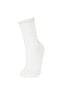 Kadın 3'lü Pamuklu Uzun Çorap B8467axns