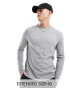 Фото #1 товара ASOS DESIGN essential long sleeve crew neck t-shirt in grey marl