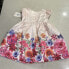 Фото #2 товара Mia & Mimi Toddler Girls' Floral Border Cap Sleeve Dress - Pink 4T