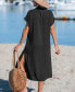 Фото #2 товара Women's Selina Buttoned Cover-Up Shirt Dress