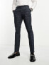 Фото #1 товара New Look skinny suit trousers in grey & blue check