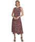 ფოტო #1 პროდუქტის Women's Sleeveless Printed Angled-Hem Dress