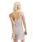 Фото #4 товара Reclaimed Vintage mini dress in silver