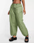 Фото #1 товара COLLUSION Unisex parachute trousers in green