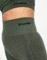 Hummel seamless lift and shape leggings in dark green